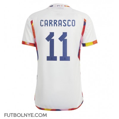 Camiseta Bélgica Yannick Carrasco #11 Visitante Equipación Mundial 2022 manga corta